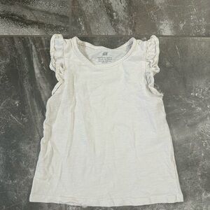 H&M Kids White Ruffle Tank Top